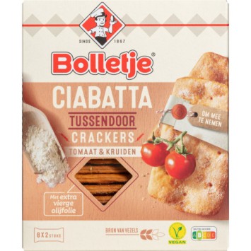 Bolletje Ciabatta Crackers Tomaat en Kruiden