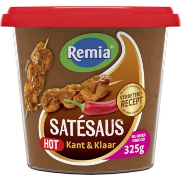 remia satesaus hot kant en klaar 325 gram