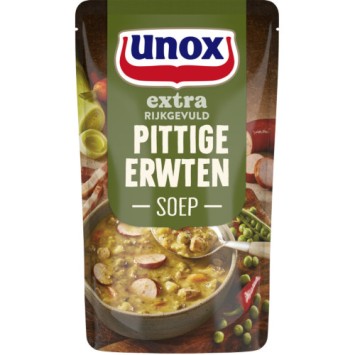 Unox Soep in Zak Pittige Erwtensoep